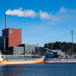 Igelsta kraftvärmeverk och hamn. Pressbild: Botkyrka kommun