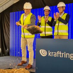 Första spadtaget av  kraftvärmeverk i Örtofta. Pressbild: Kraftringen