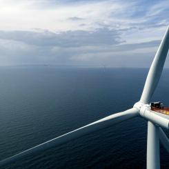 Vattenfalls pausade vindkraftsprojekt Kriegers Flak utanför Trelleborg. Foto: Vattenfall
