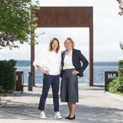 Till vänster: Malin Larsson, vd Luleå Energi. Till höger: Ulrika Håkansson, projektchef affärsområde Specialprodukter, LKAB.