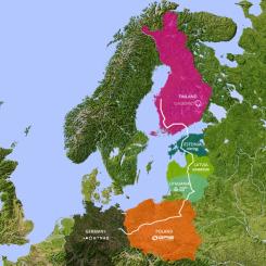Det statliga bolaget Gasgrid Finland har tillsammans med andra aktörer i regionen tagit fram Nordic-Baltic Hydrogen Corridor (NBHC), ett projekt som syftar till att skapa en vätgasinfrastruktur från Finland, genom Estland, Lettland, Litauen och Polen, och vidare till Tyskland. Målet är att möta den ökade efterfrågan på vätgas i Centraleuropa, där potentialen för vätgasmarknaden är enorm. En eventuell förbindelse även till Sverige kommer att diskuteras i ett senare tillfälle. Karta: Nordic-Baltic Hydrogen Corridor