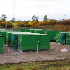 I Uppsala har Vattenfall installerat ett energilager på 5MW och 20 MWh. Syftet med projektet är att förbättra elförsörjningen i regionnätet. Foto: Vattenfall