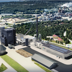 Så här var det tänkt att Europas största anläggning för tillverkning av e-metanol skulle se ut. Bild: Örnsköldsviks kommun, Liquid Wind och Ørsted