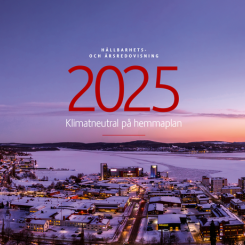 Omslag från årets hållbarhets- och årsredovisning. Pressbild: Övik Energi