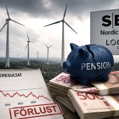 SEB:s vindkraftsköp väcker frågor om lönsamheten. Bild: AI-genererad illustration. Copyright: Conventus
