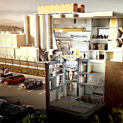 Den planerade Alvin-reaktorn blir en experimentell enhet på 100 kilowatt, med planerad driftstart år 2030. Bild: Stellaria