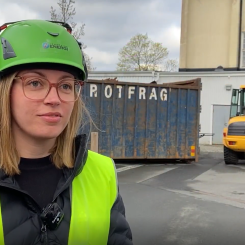 – De nya pannorna gör det också möjligt för oss att använda mer miljövänliga oljor i produktionen, vilket är ett viktigt steg för att minska vår klimatpåverkan, säger Rebecka Finnström. Pressbild: Jönköping Energi