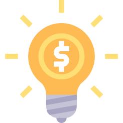 Illustration på glödlampa med ett dollar tecken i.  Illustration av: Round Icons / Unsplash