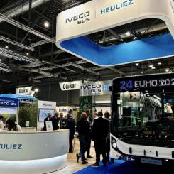Montern för Iveco Bus på European Mobility Expo 2024 i början av oktober. Foto: Screenshot.