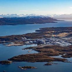Nyhamnas gas-anläggning i Norge. Foto: Shell