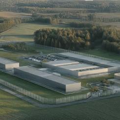 En illustration av ett SMR-kärnkraftverk från Blykalla. Med tillstånd av Blykalla.