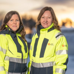 Sofia Antonsen, chef Utveckling Luleå Energi och Malin Larsson vd Luleå Energi. Foto: Luleå Energi