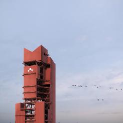 den gröna vätgasen används för att reducera järnmalmspellets i en direktreduktionsreaktor – en vertikal anläggning som hos Stegra är planerad att bli 145 meter hög. Foto: Stegra