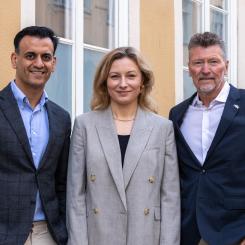 Emad Zand, Katarzyna Suchcicka och Torbjörn Wahlborg. Pressbild: Tavion