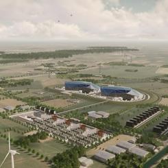 Topsoe SOEC-elektrolysör och två Rolls-Royce SMR:er. Foto: ULC-Energy BV