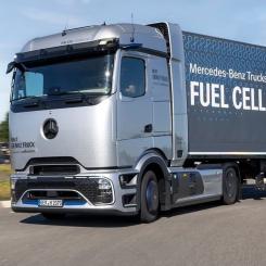 Vätgasdriven långtradare från Daimler-Benz. Symbolbild. Foto: Daimler Truck