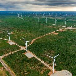 Vestas landbaserade vindkraftverk. Foto. Vestas