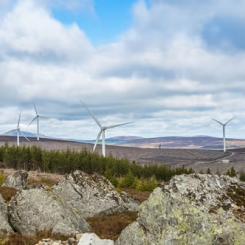 Vattenfall har fattat det slutliga investeringsbeslutet för den landbaserade vindkraftsparken Clashindarroch II, ytterligare ett steg i bolagets arbete att stötta övergången till fossilfri energi och bidra till Storbritanniens netto-nollambitioner. Foto: Vattenfall