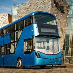 Eldrivna StreetDeck Electroliner från Wrightbus. Källa: Wrightbus